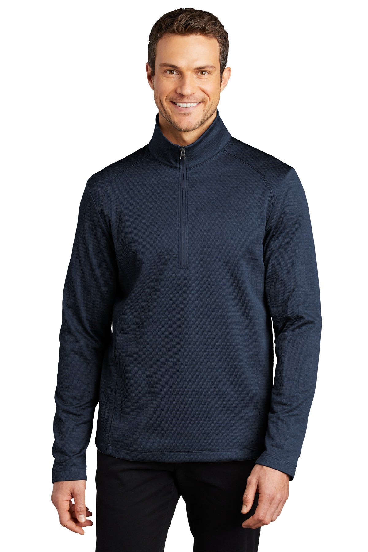 Port Authority Men's Diamond Heather Fleece 1/4-Zip Pullover F248 Mens Apparel Sweatshirts & Fleece