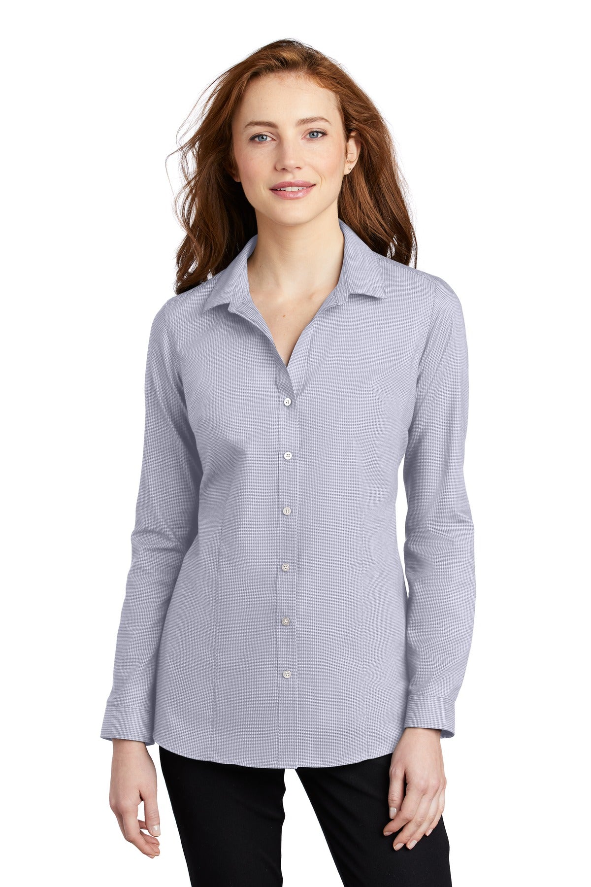 Port Authority Women's Pincheck Easy Care Shirt LW645 Womens Apparel Shirts & Tops