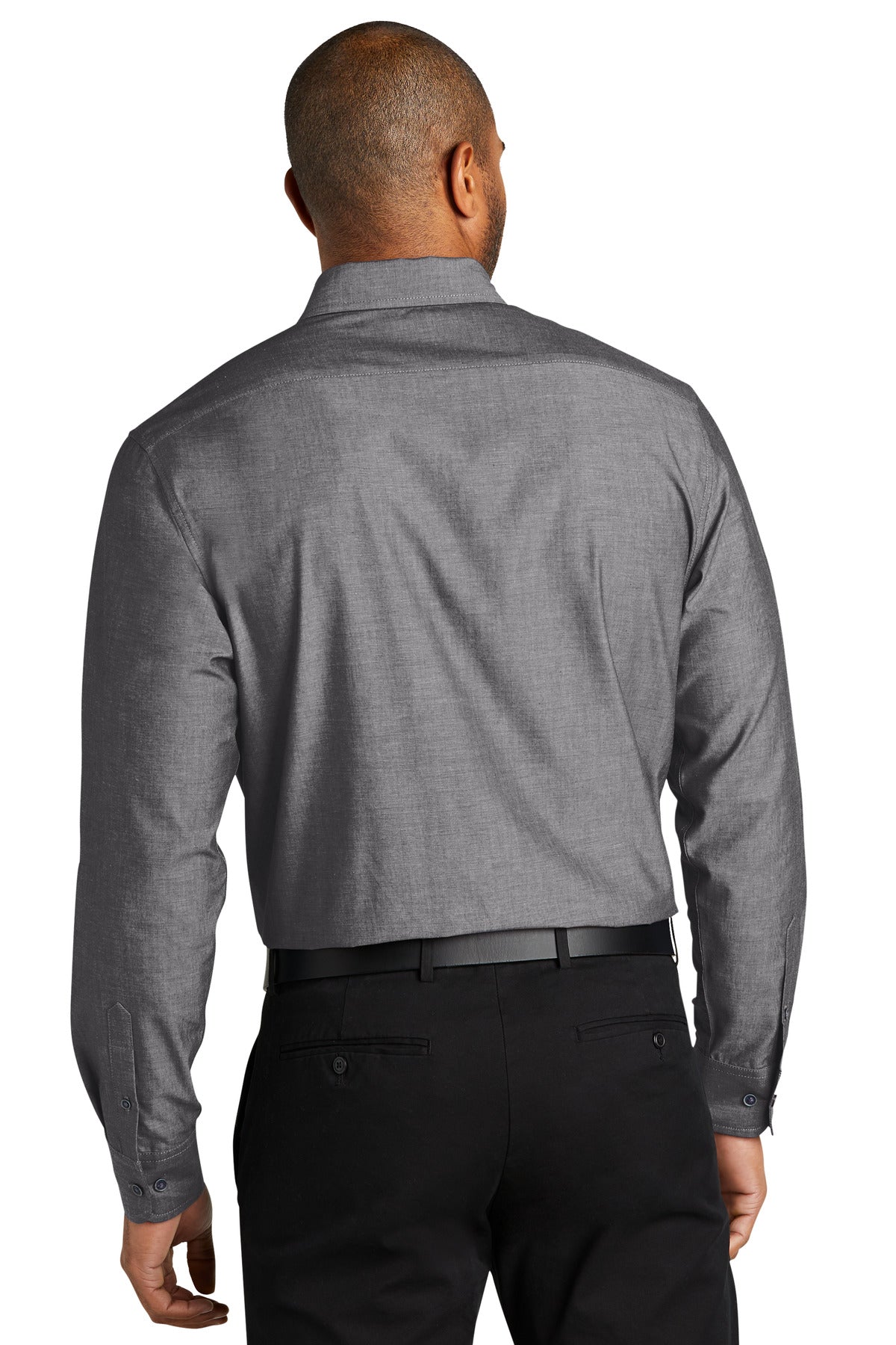 Port Authority Men's Long Sleeve Chambray Easy Care Shirt W382 Mens Apparel Shirts & Tops