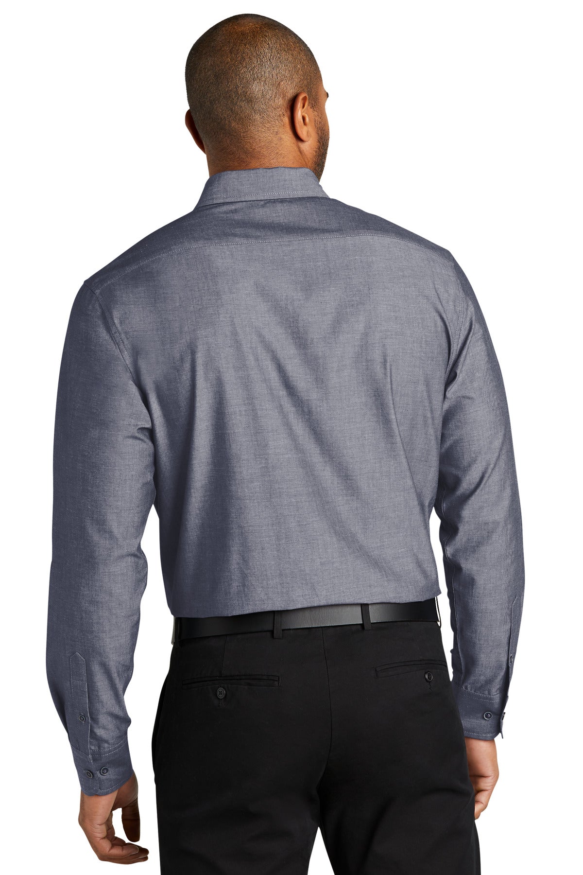 Port Authority Men's Long Sleeve Chambray Easy Care Shirt W382 Mens Apparel Shirts & Tops