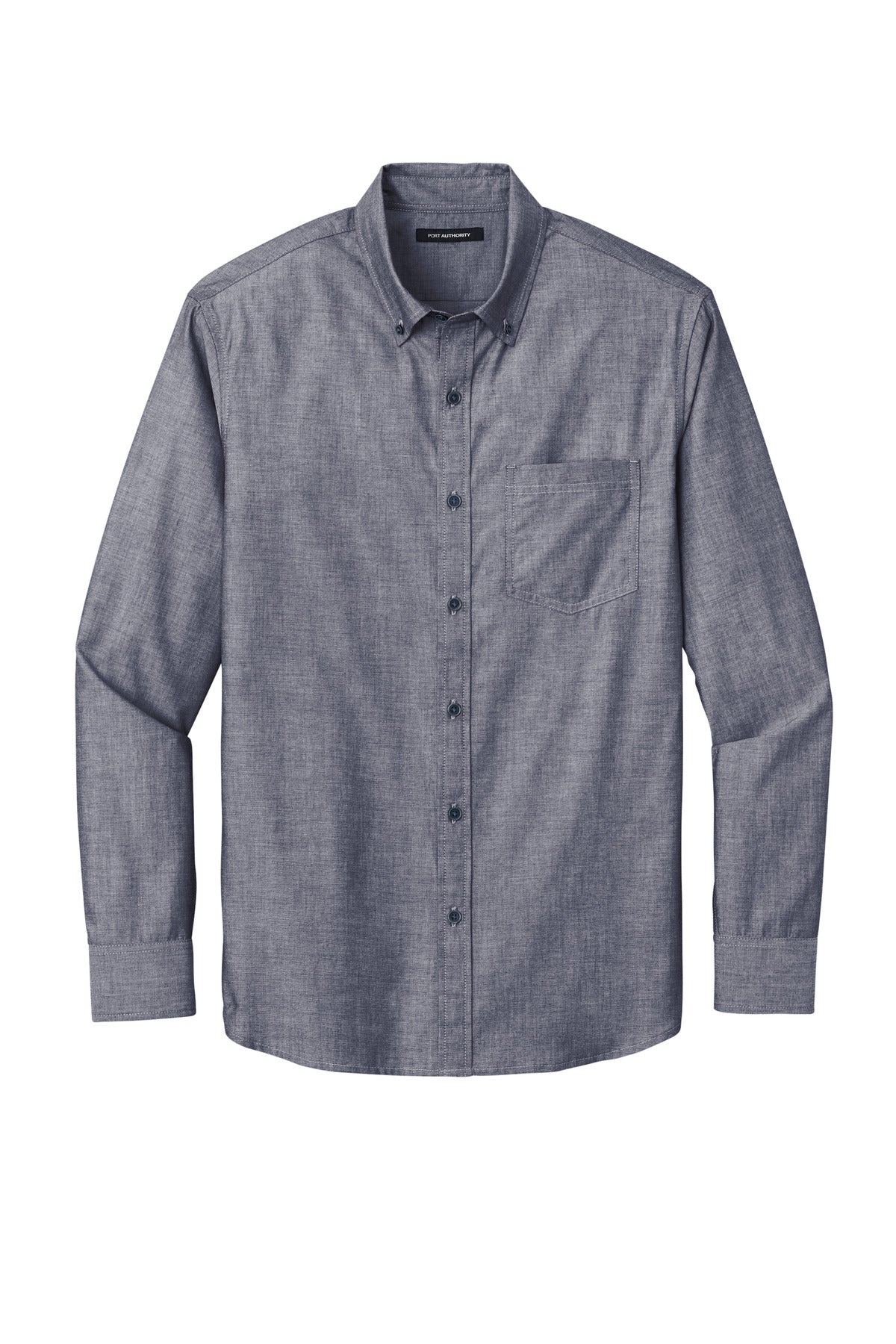 Port Authority Men's Long Sleeve Chambray Easy Care Shirt W382 Mens Apparel Shirts & Tops