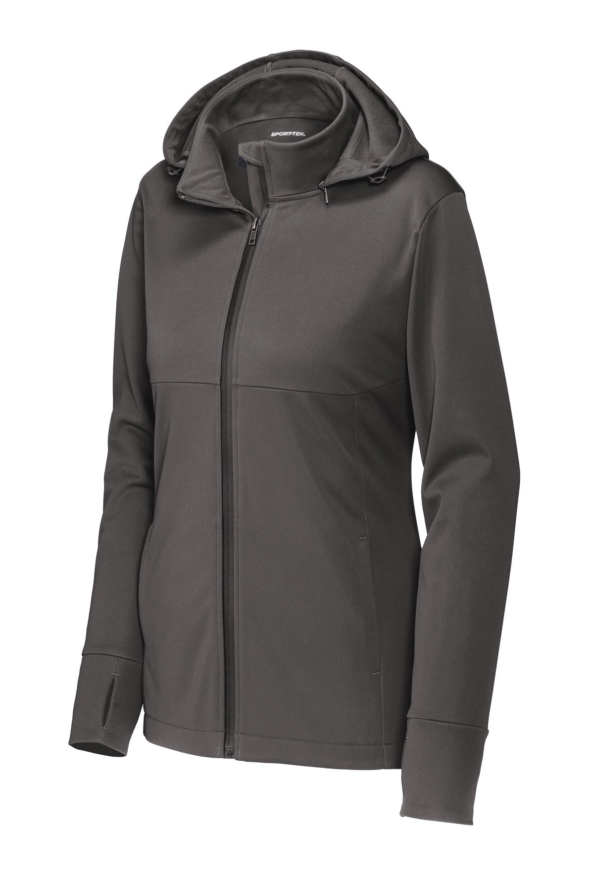 Sport-Tek Women's Hooded Soft Shell Jacket. LST980 Womens Apparel Jackets & Vests