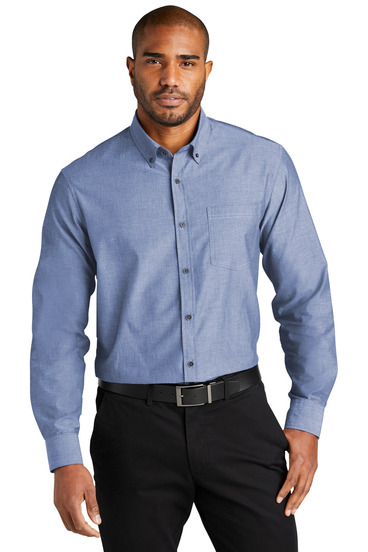 Port Authority Men's Long Sleeve Chambray Easy Care Shirt W382 Mens Apparel Shirts & Tops