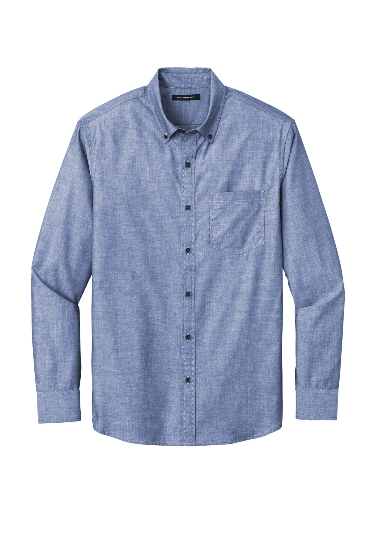 Port Authority Men's Long Sleeve Chambray Easy Care Shirt W382 Mens Apparel Shirts & Tops