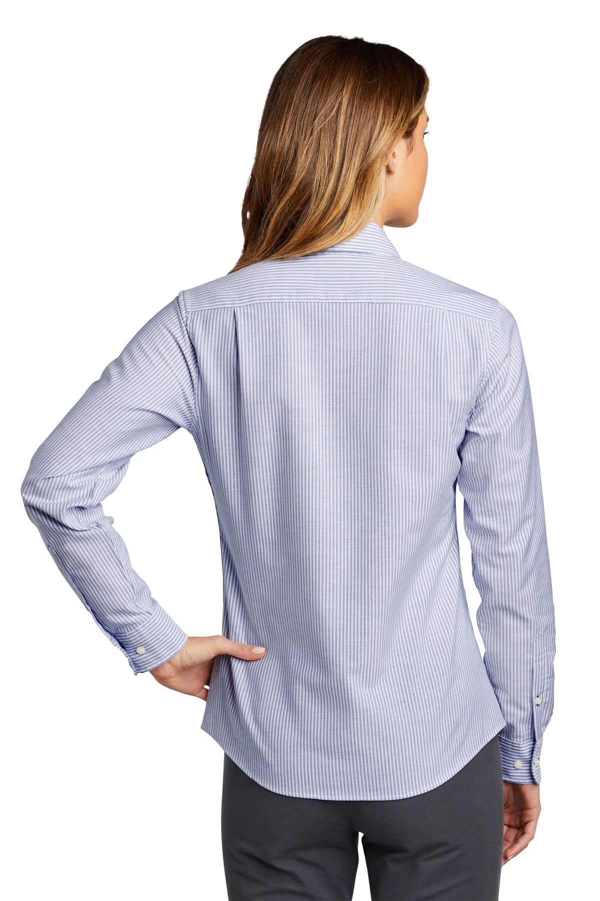 Port Authority Women's SuperPro Oxford Stripe Shirt. LW657 Womens Apparel Shirts & Tops