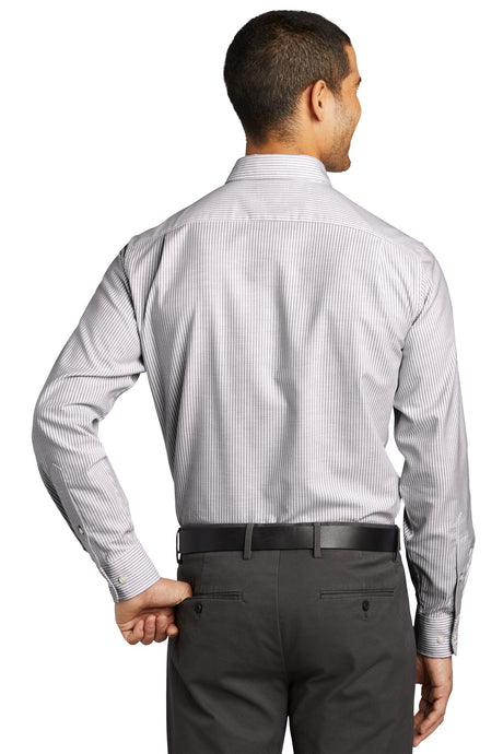 Port Authority Men's SuperPro Oxford Stripe Shirt. W657 Mens Apparel Shirts & Tops