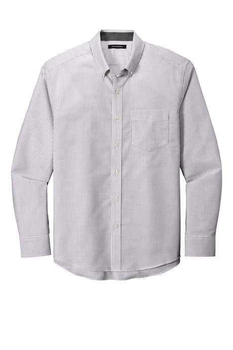 Port Authority Men's SuperPro Oxford Stripe Shirt. W657 Mens Apparel Shirts & Tops