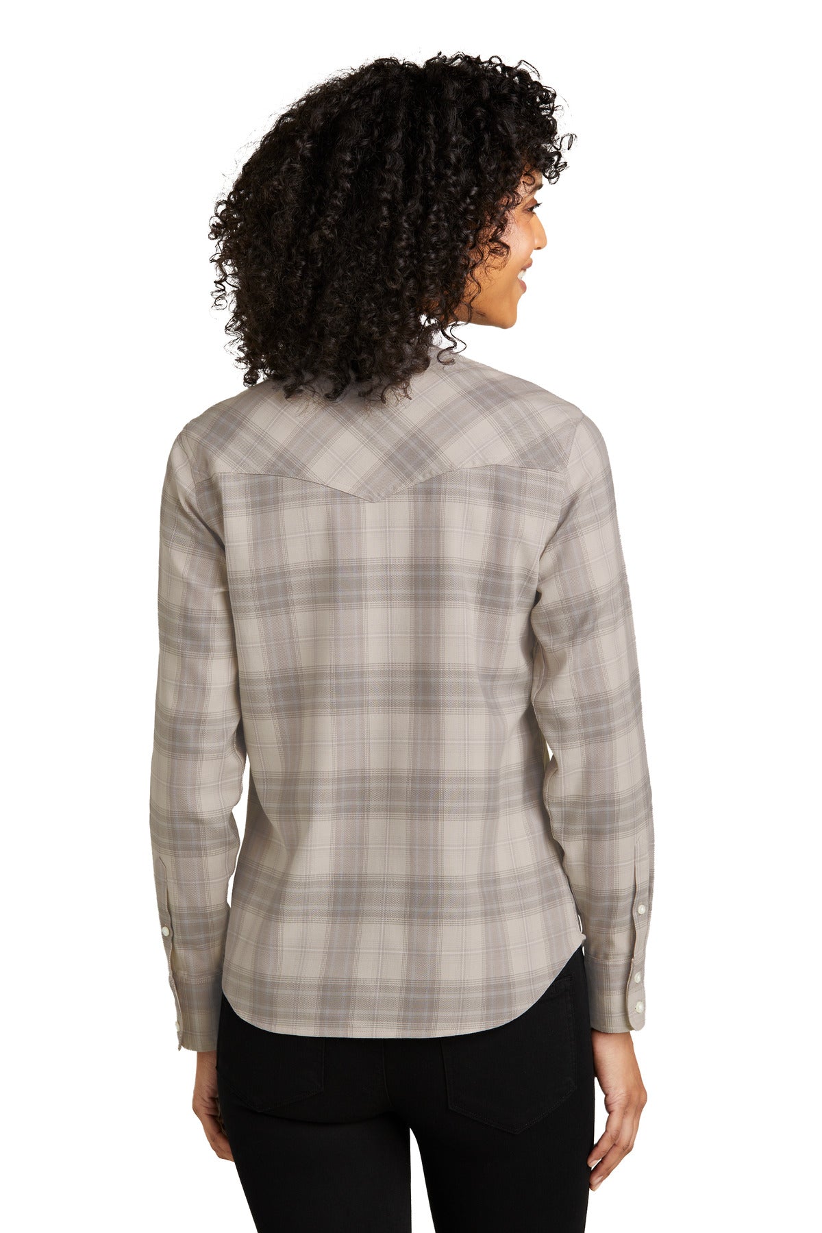 Port Authority Women's Long Sleeve Ombre Plaid Shirt LW672 Womens Apparel Shirts & Tops