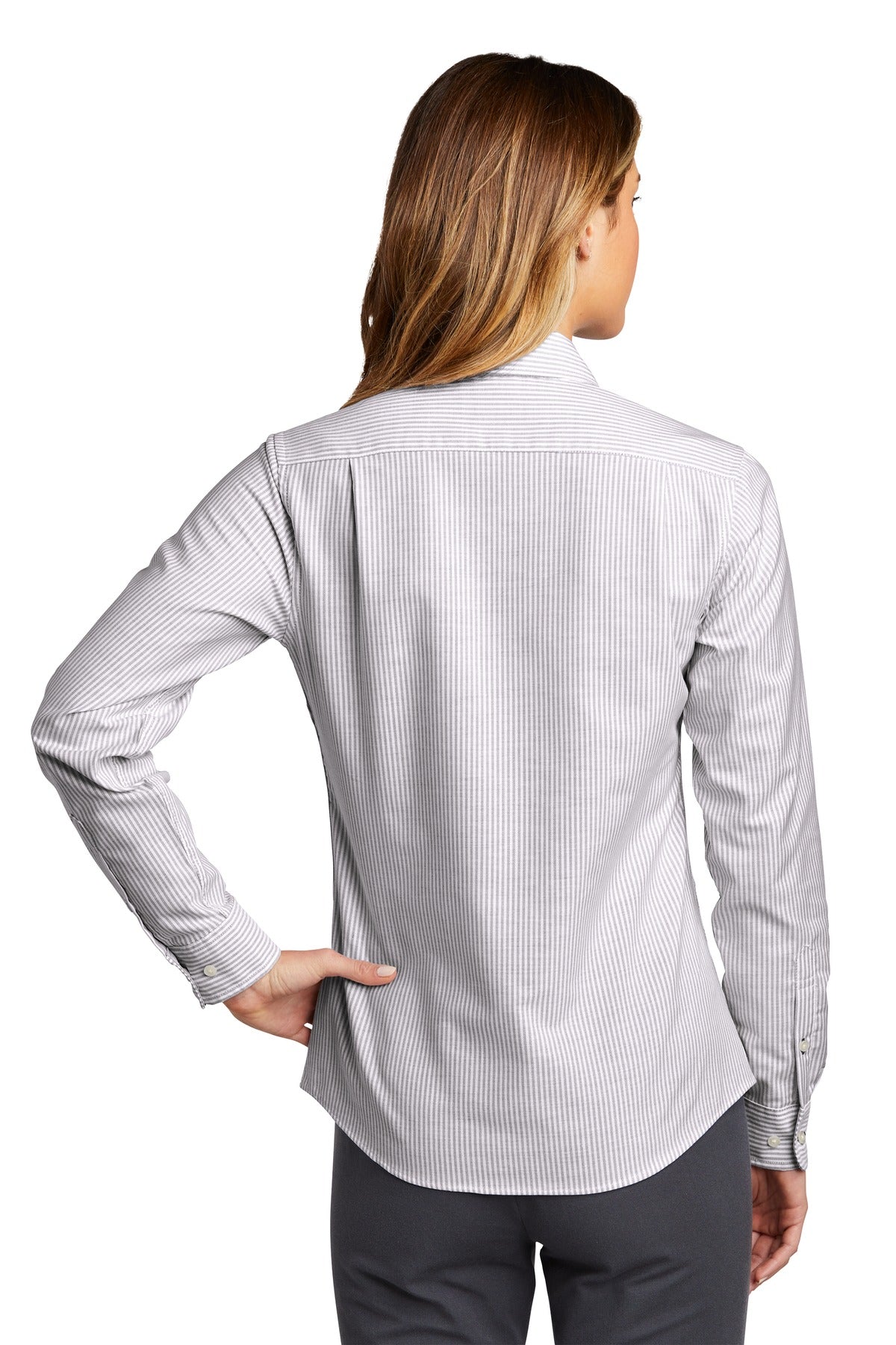 Port Authority Women's SuperPro Oxford Stripe Shirt. LW657 Womens Apparel Shirts & Tops