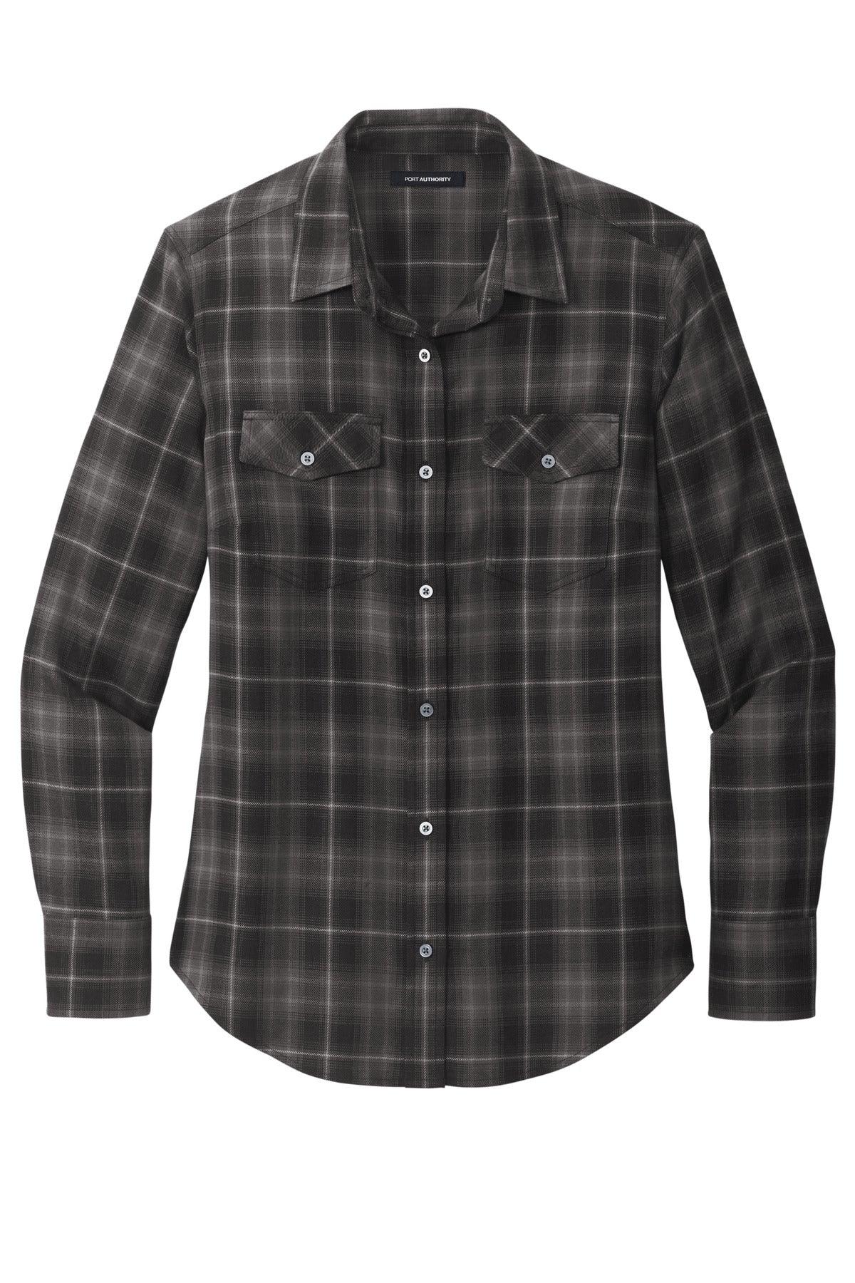 Port Authority Women's Long Sleeve Ombre Plaid Shirt LW672 Womens Apparel Shirts & Tops