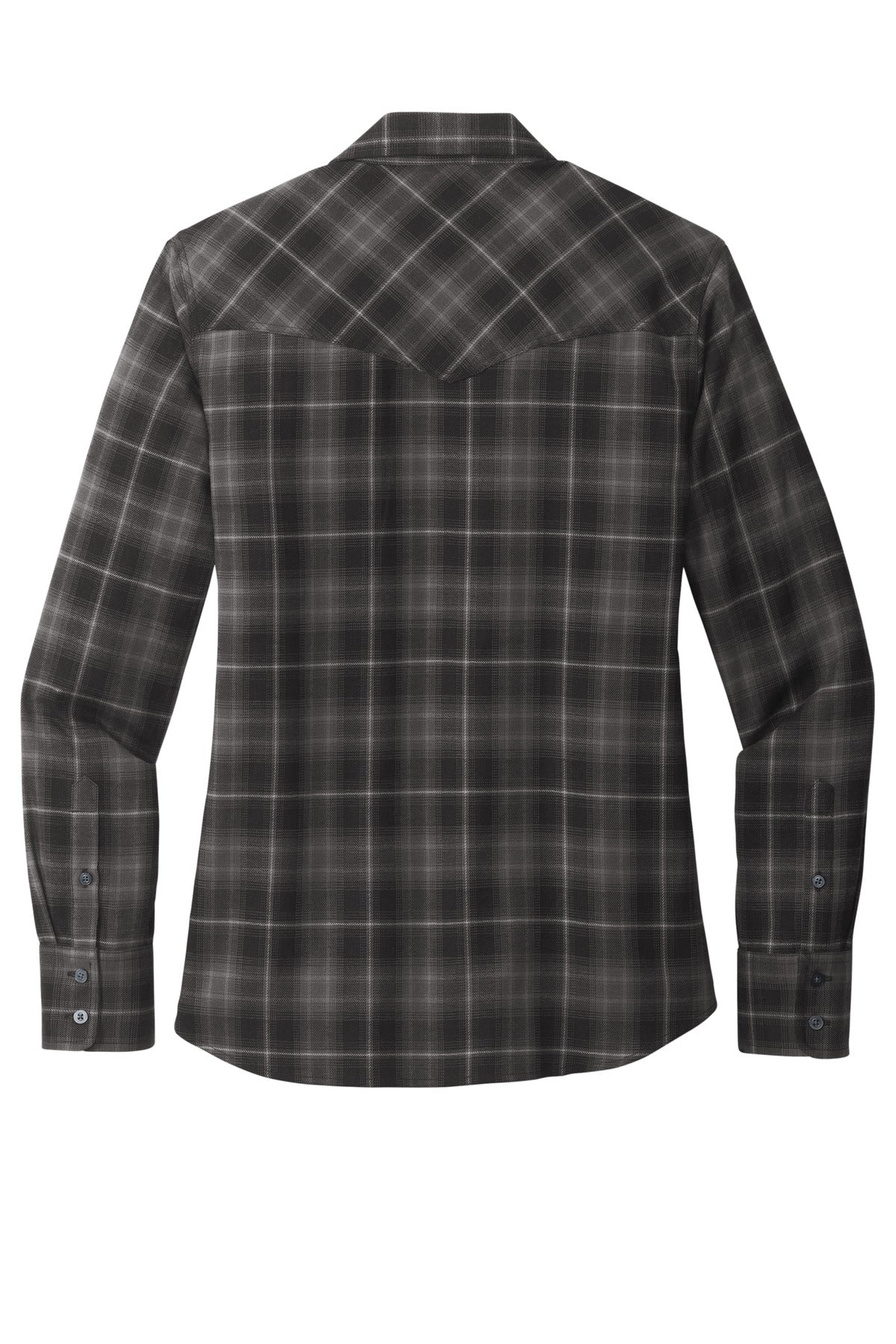 Port Authority Women's Long Sleeve Ombre Plaid Shirt LW672 Womens Apparel Shirts & Tops