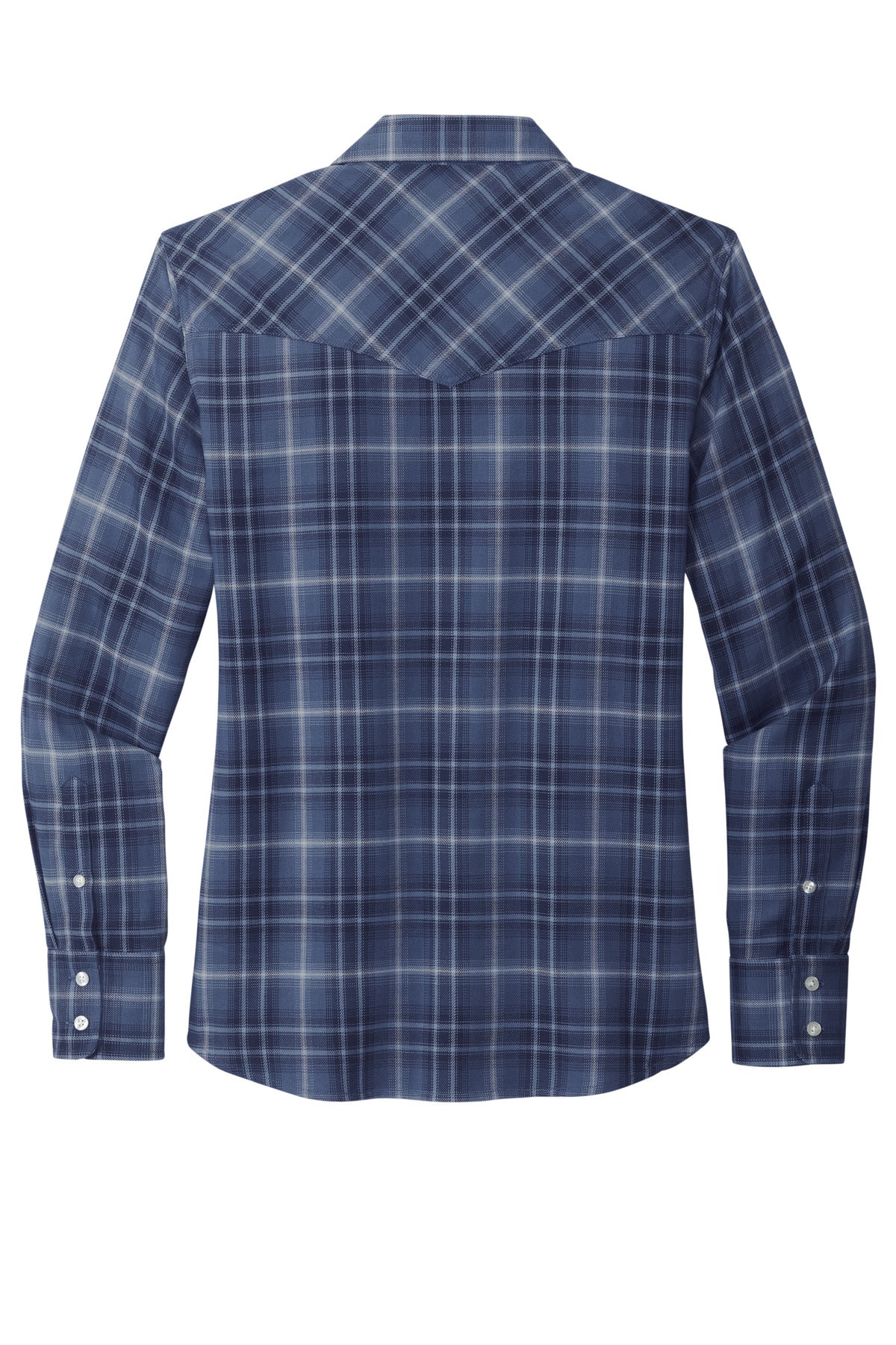 Port Authority Women's Long Sleeve Ombre Plaid Shirt LW672 Womens Apparel Shirts & Tops