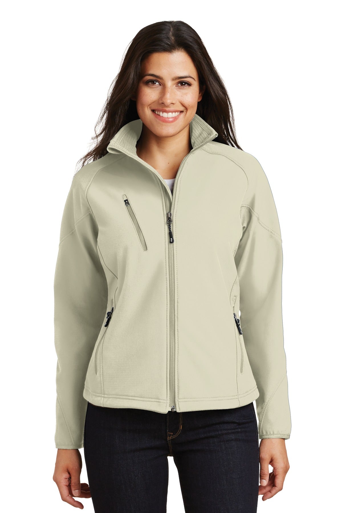 Port Authority Women's Textured Soft Shell Jacket. L705 Womens Apparel Jackets & Vests