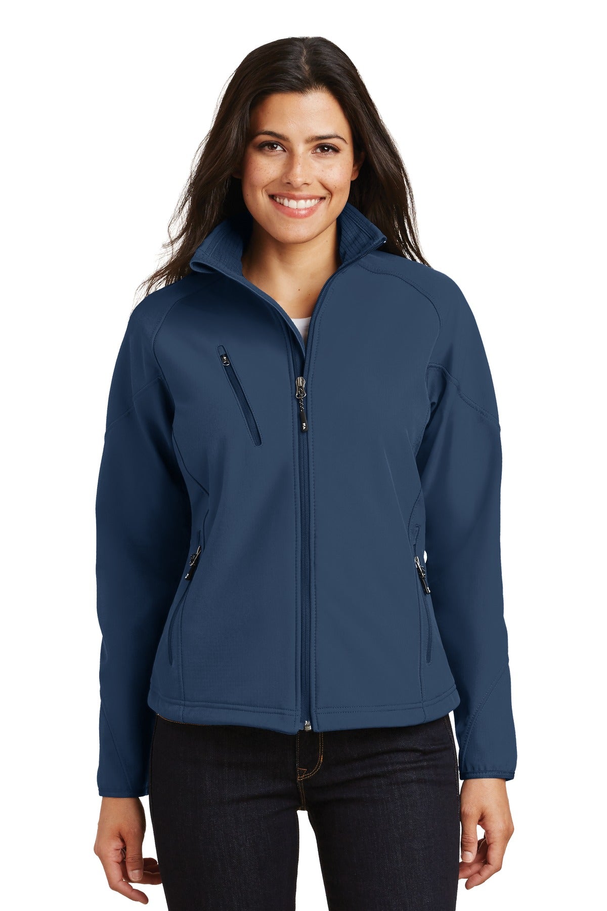Port Authority Women's Textured Soft Shell Jacket. L705 Womens Apparel Jackets & Vests