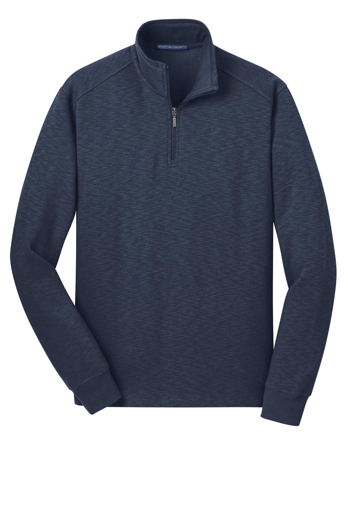 Port Authority Men's Slub Fleece 1/4-Zip Pullover. F295 Mens Apparel Sweatshirts & Fleece