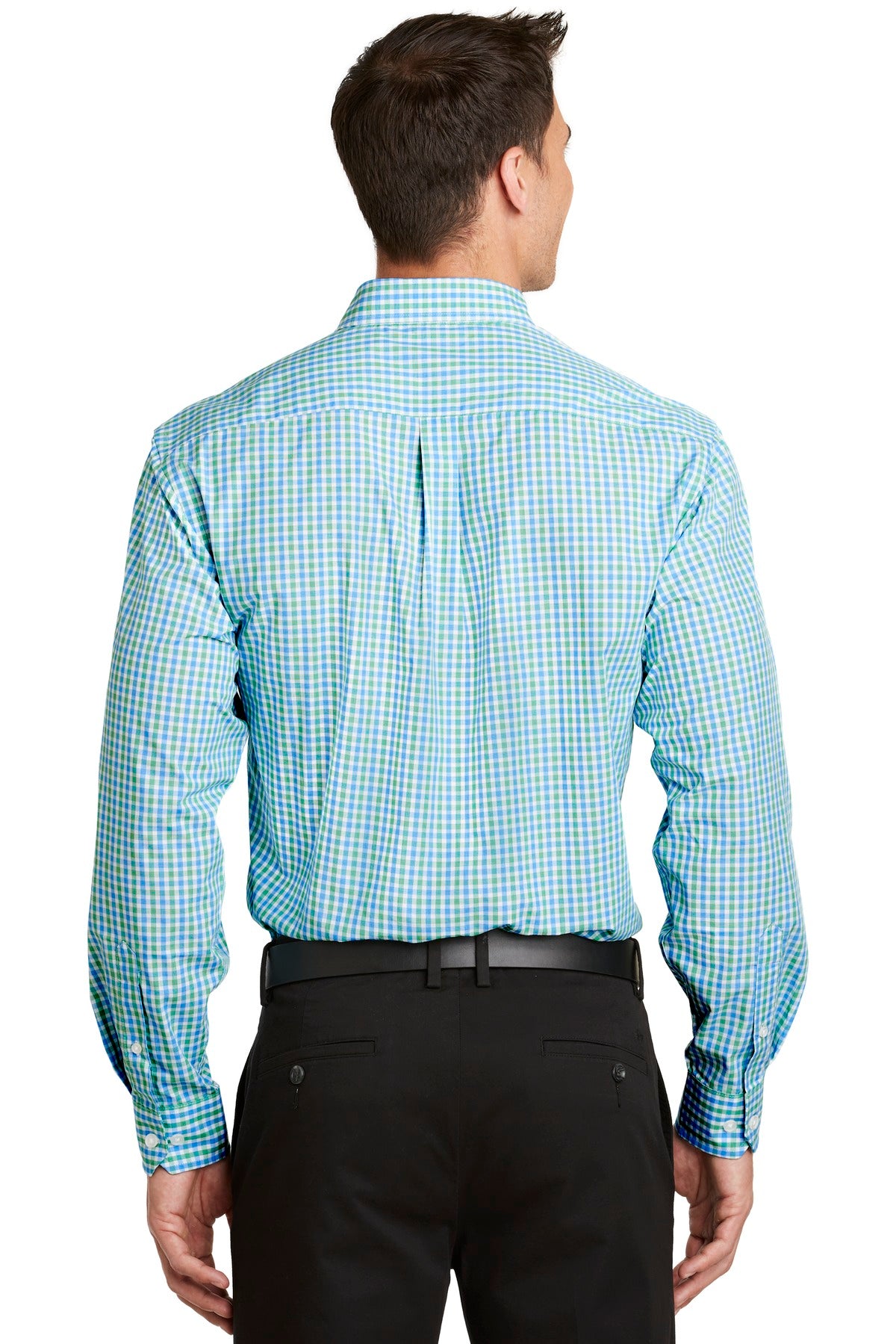 Port Authority Men's Long Sleeve Gingham Easy Care Shirt. S654 Mens Apparel Shirts & Tops