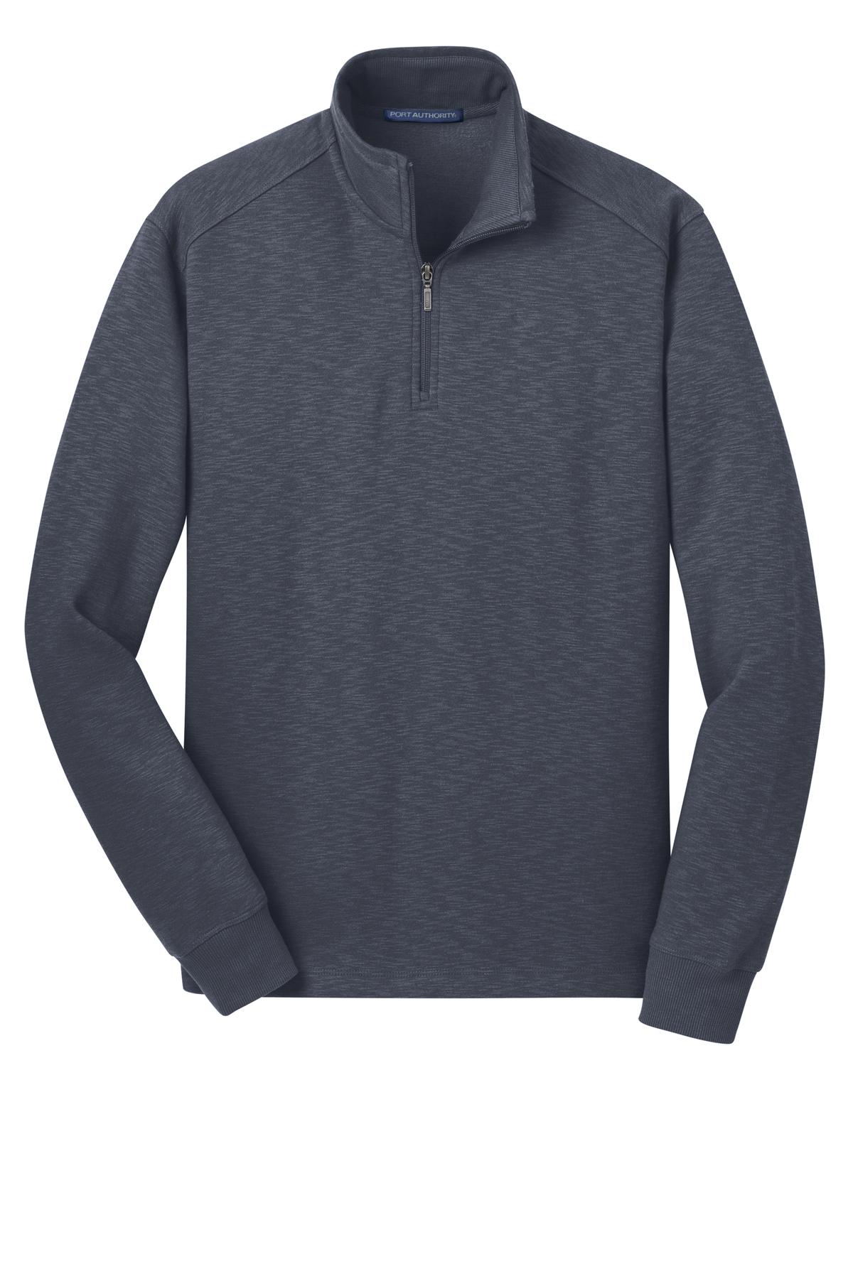 Port Authority Men's Slub Fleece 1/4-Zip Pullover. F295 Mens Apparel Sweatshirts & Fleece