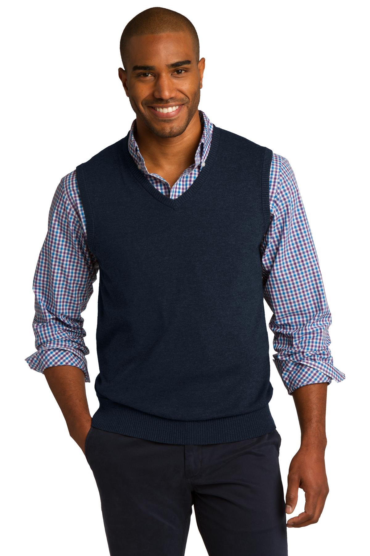 Port Authority Men's Sweater Vest. SW286 Mens Apparel Jackets & Vests