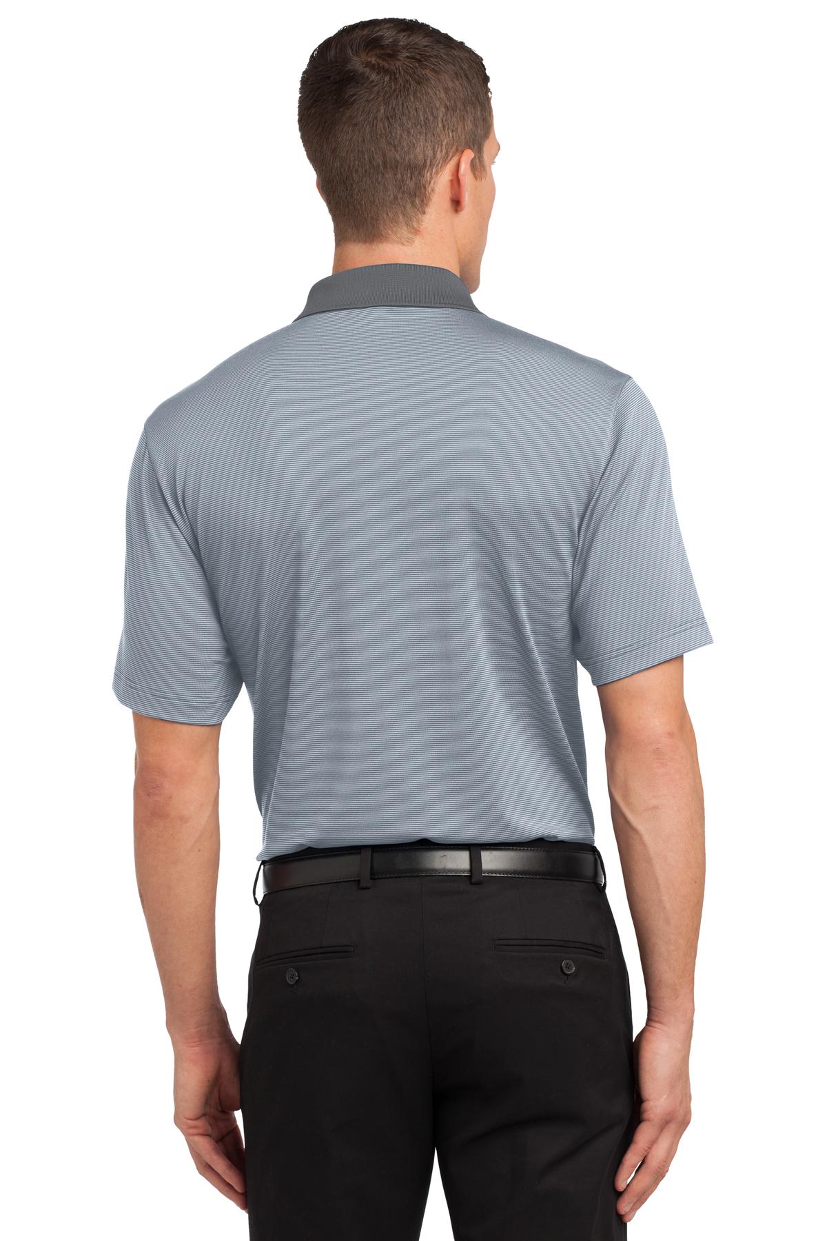 Port Authority Men's Fine Stripe Performance Polo. K558 Mens Apparel Shirts & Tops