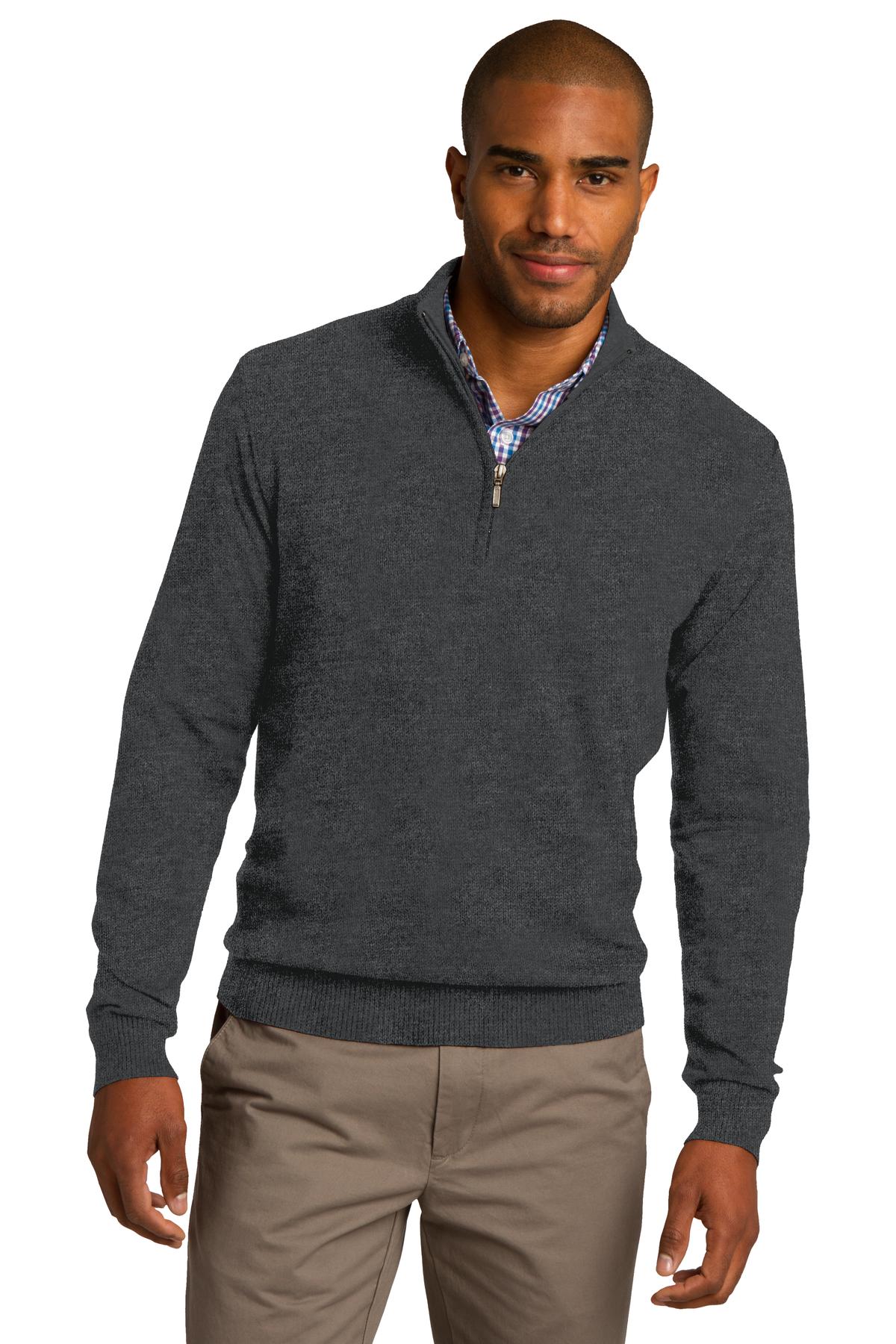 Port Authority Men's 1/2-Zip Sweater. SW290 Mens Apparel Sweatshirts & Fleece