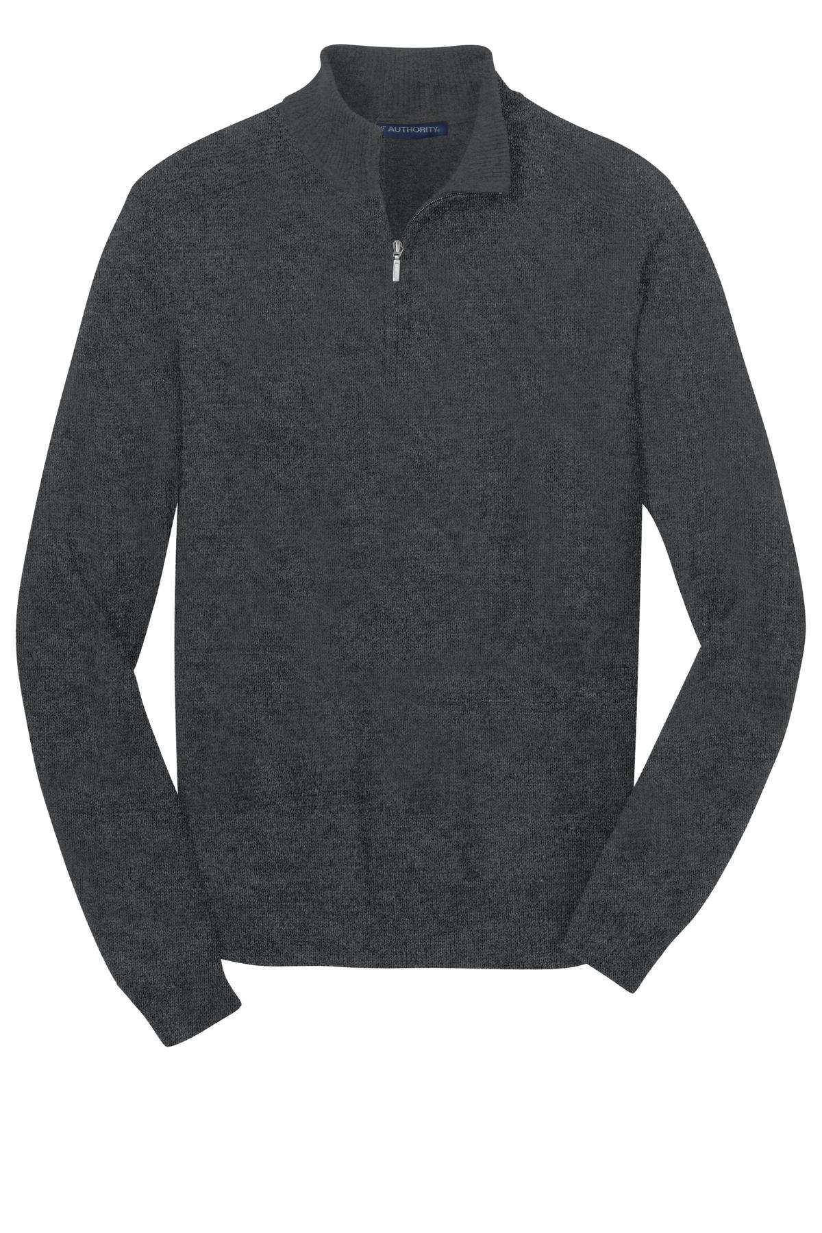 Port Authority Men's 1/2-Zip Sweater. SW290 Mens Apparel Sweatshirts & Fleece