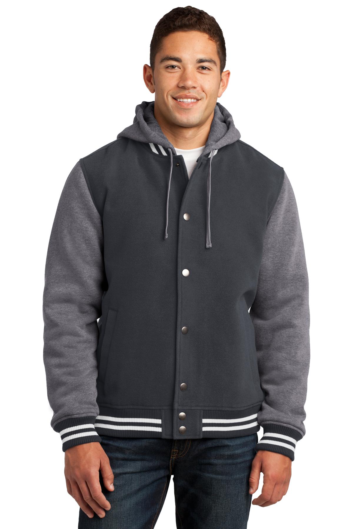 Sport-Tek Men's Insulated Letterman Jacket Mens Apparel Jackets & Vests