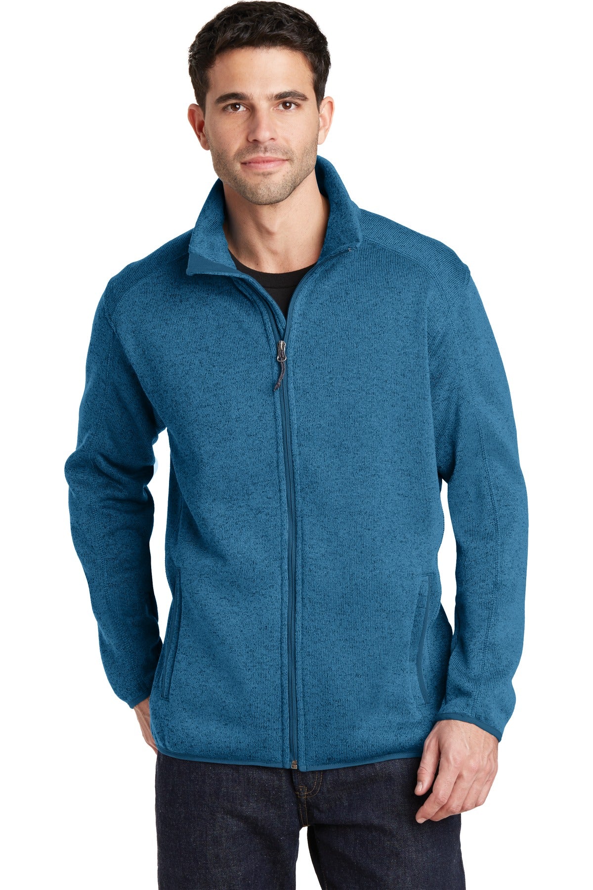 Port Authority Men's Sweater Fleece Jacket. F232 Mens Apparel Jackets & Vests
