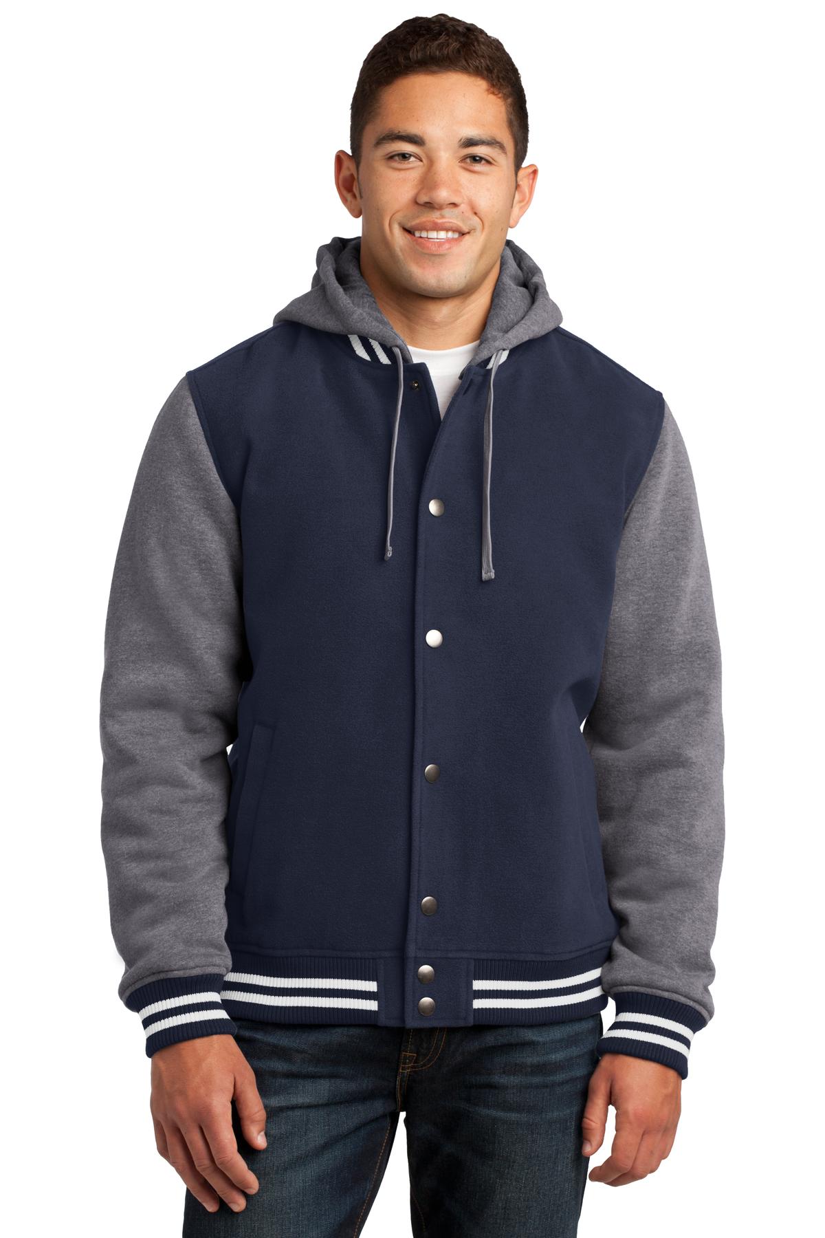 Sport-Tek Men's Insulated Letterman Jacket Mens Apparel Jackets & Vests