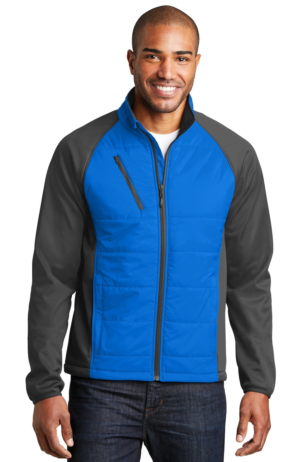 Port Authority Men's Hybrid Soft Shell Jacket. J787 Mens Apparel Jackets & Vests