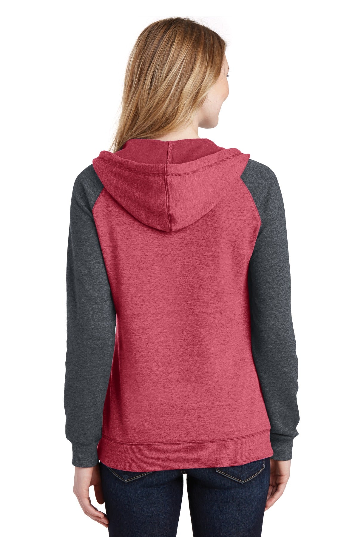 District Women's Lightweight Fleece Raglan Hoodie. DT296 Womens Apparel Sweatshirts & Fleece