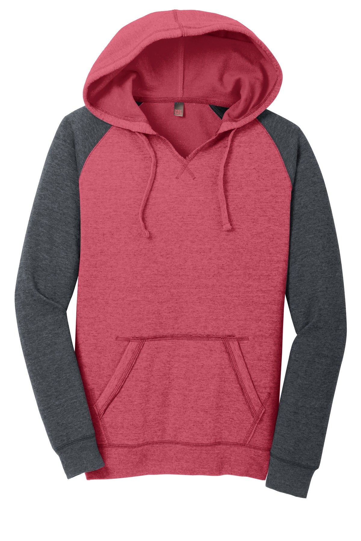 District Women's Lightweight Fleece Raglan Hoodie. DT296 Womens Apparel Sweatshirts & Fleece