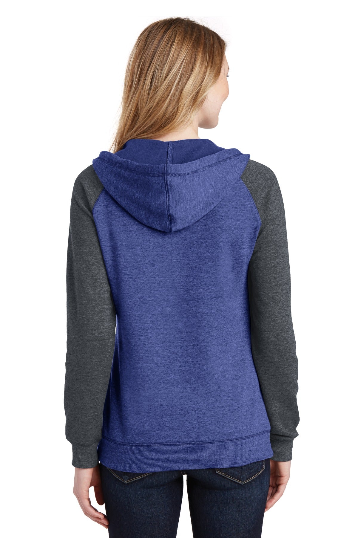 District Women's Lightweight Fleece Raglan Hoodie. DT296 Womens Apparel Sweatshirts & Fleece