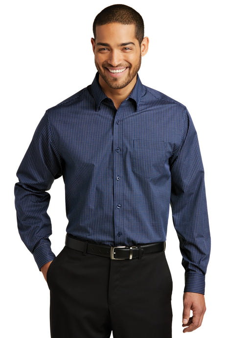 Port Authority Men's Micro Tattersall Easy Care Shirt. W643 Mens Apparel Shirts & Tops