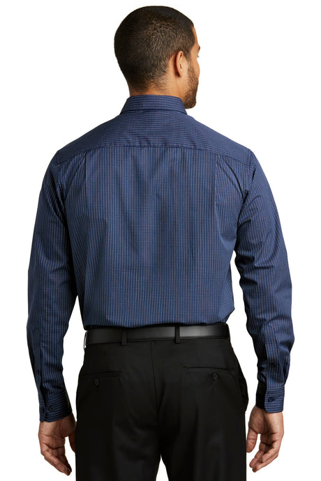 Port Authority Men's Micro Tattersall Easy Care Shirt. W643 Mens Apparel Shirts & Tops