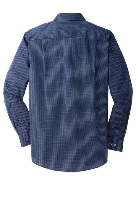 Port Authority Men's Micro Tattersall Easy Care Shirt. W643 Mens Apparel Shirts & Tops