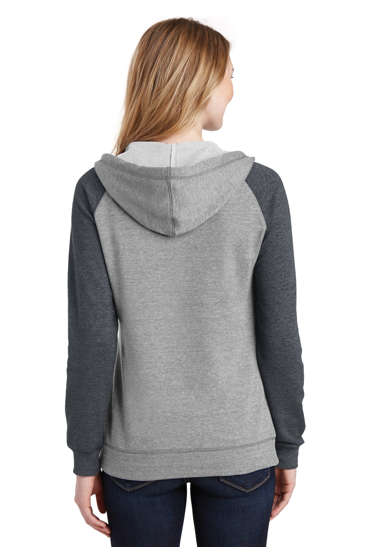 District Women's Lightweight Fleece Raglan Hoodie. DT296 Womens Apparel Sweatshirts & Fleece