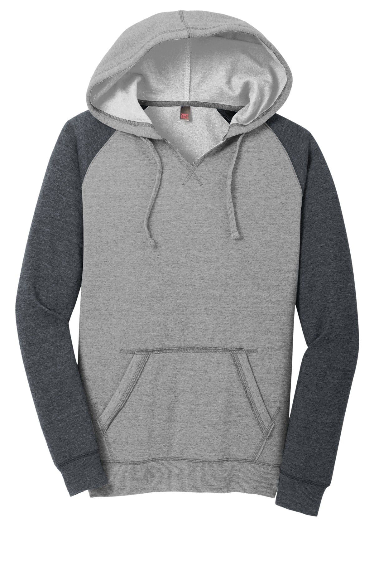 District Women's Lightweight Fleece Raglan Hoodie. DT296 Womens Apparel Sweatshirts & Fleece