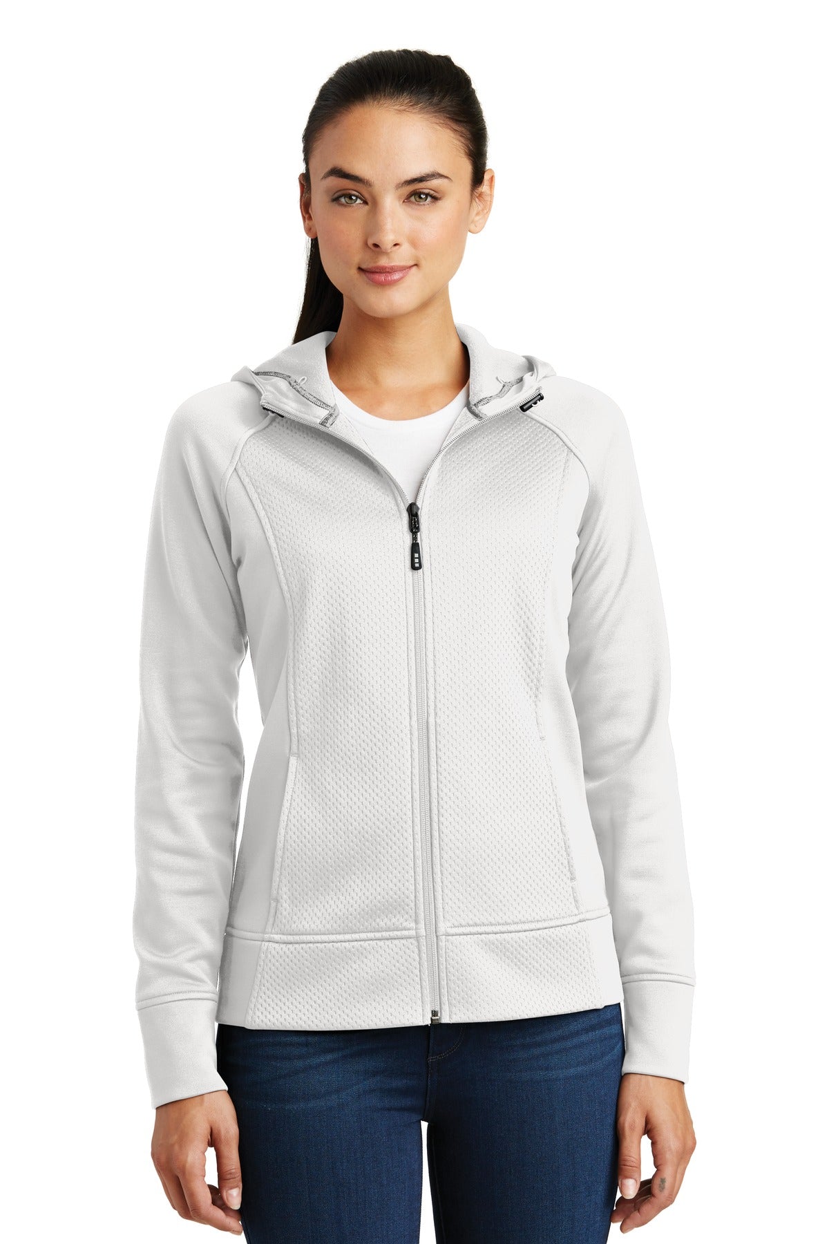 Sport-Tek Ladies Rival Tech Fleece Full-Zip Hooded Jacket. LST295 Womens Apparel Sweatshirts & Fleece