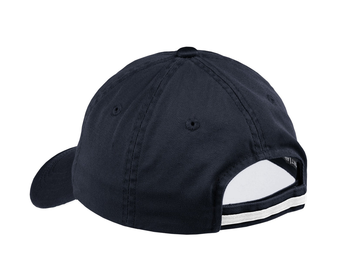 Port Authority Sandwich Bill Cap with Striped Closure Unisex Accessories Hats & Caps