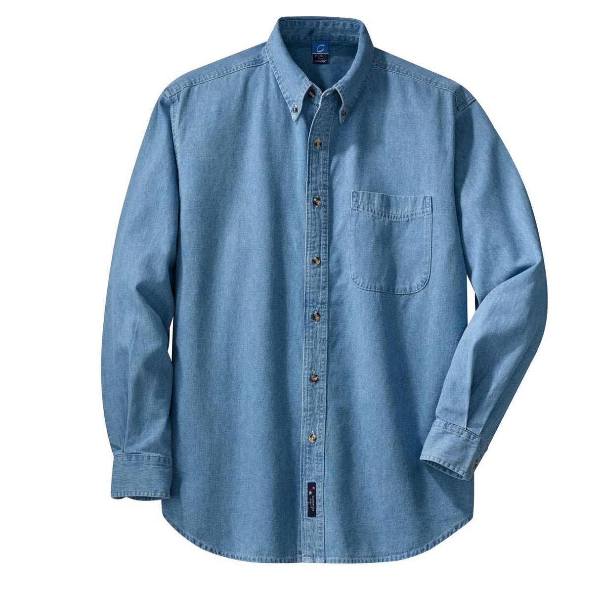Port & Company Men's Long Sleeve Value Denim Shirt Mens Apparel Shirts & Tops