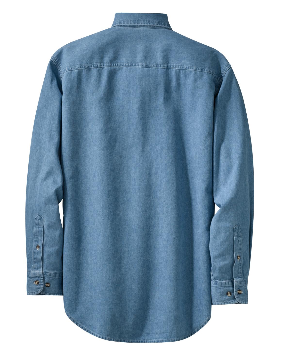 Port & Company Men's Long Sleeve Value Denim Shirt Mens Apparel Shirts & Tops