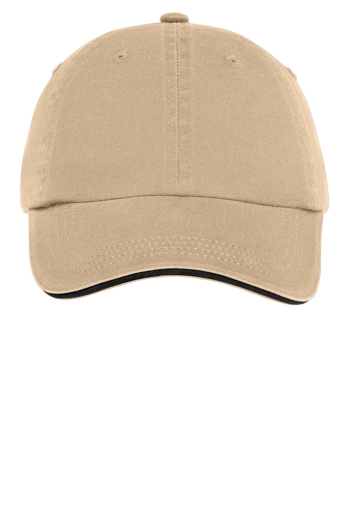 Port Authority Sandwich Bill Cap with Striped Closure Unisex Accessories Hats & Caps