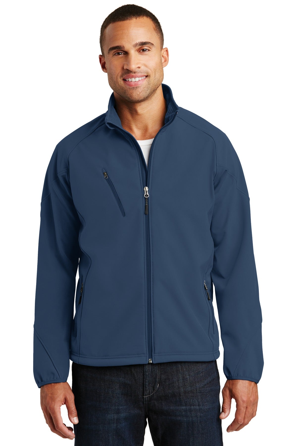 Port Authority Men's Textured Soft Shell Jacket. J705 Mens Apparel Jackets & Vests