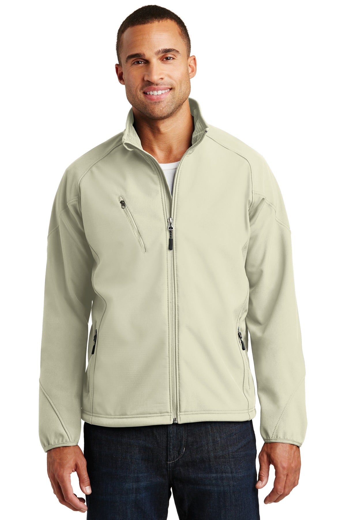 Port Authority Men's Textured Soft Shell Jacket. J705 Mens Apparel Jackets & Vests
