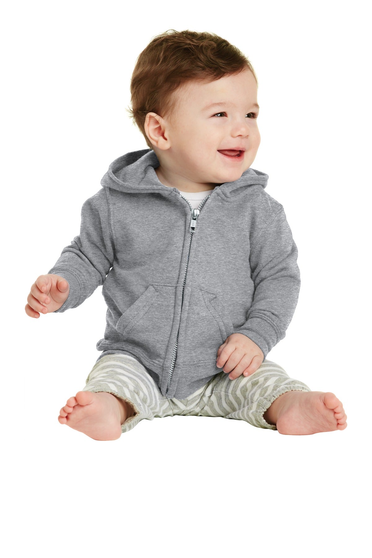 Port & Company Infant Core Fleece Full-Zip Hooded Sweatshirt CAR78IZH Port & Company