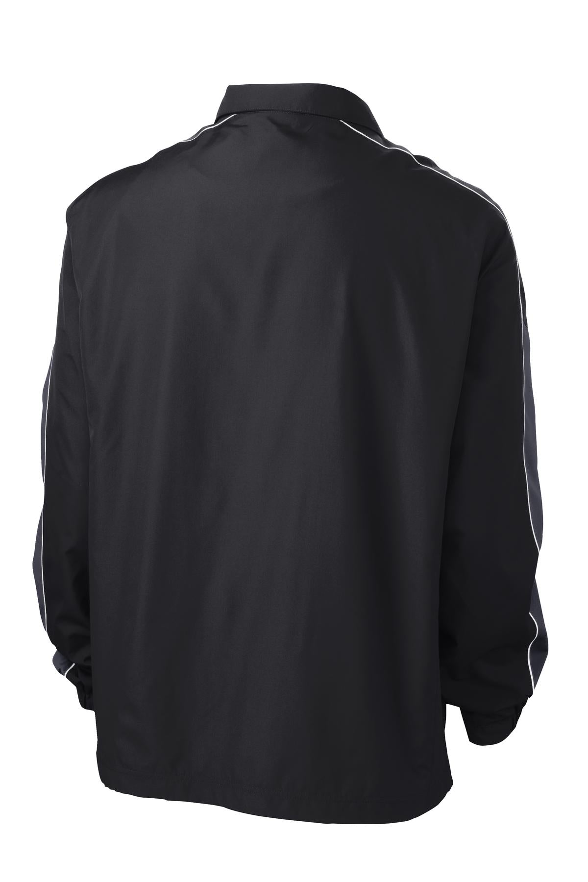 Sport-Tek Piped Colorblock Wind Jacket. JST61 Mens Apparel Jackets & Vests