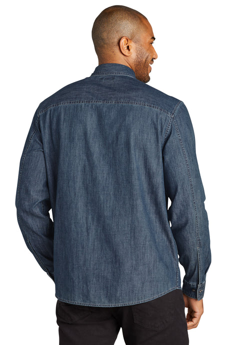 Port Authority Men's Long Sleeve Perfect Denim Shirt W676 Mens Apparel Shirts & Tops