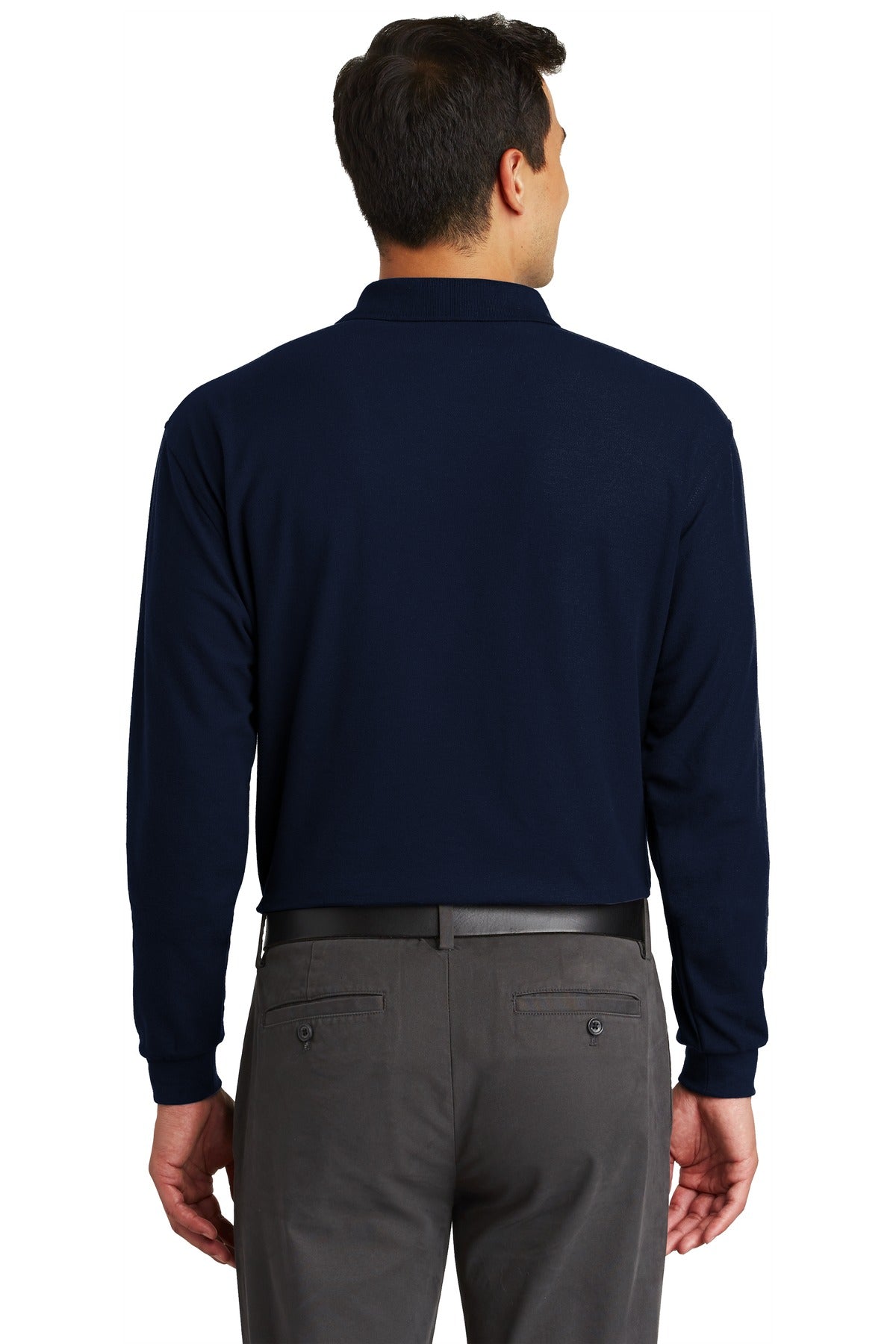 Port Authority Men's Long Sleeve Silk Touch Polo with Pocket. K500LSP Mens Apparel Shirts & Tops