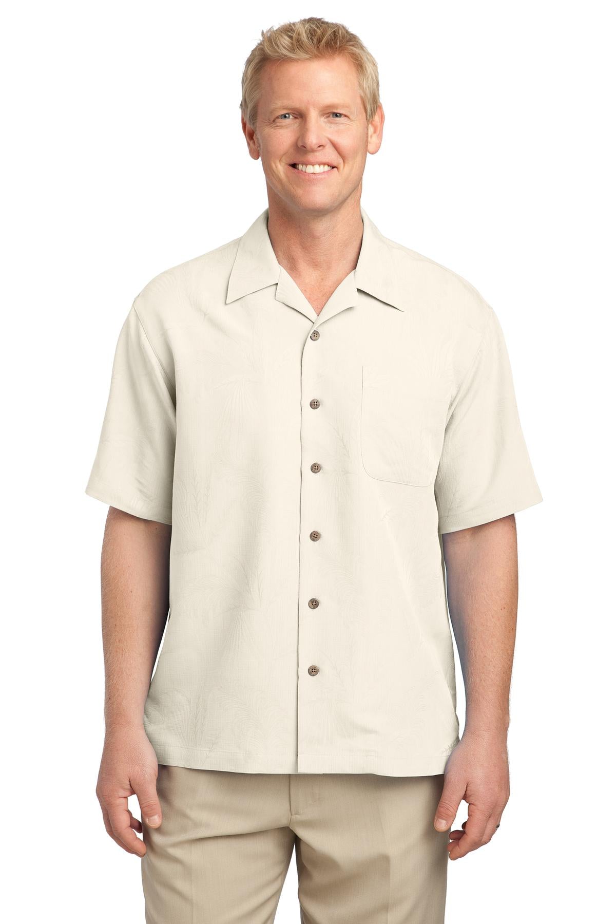 Port Authority Men's Patterned Easy Care Camp Shirt. S536 Mens Apparel Shirts & Tops