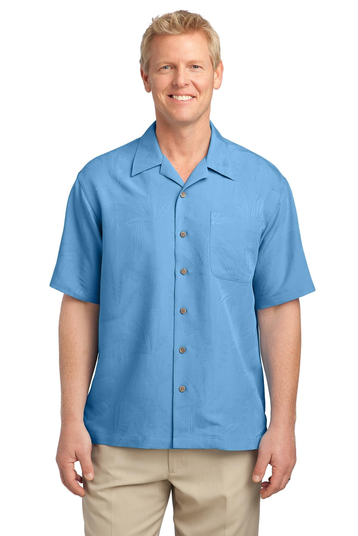 Port Authority Men's Patterned Easy Care Camp Shirt. S536 Mens Apparel Shirts & Tops